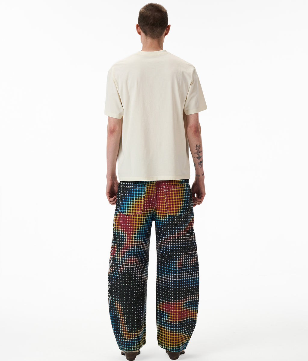 Thermal Polka-Dot Curved Knife Pants