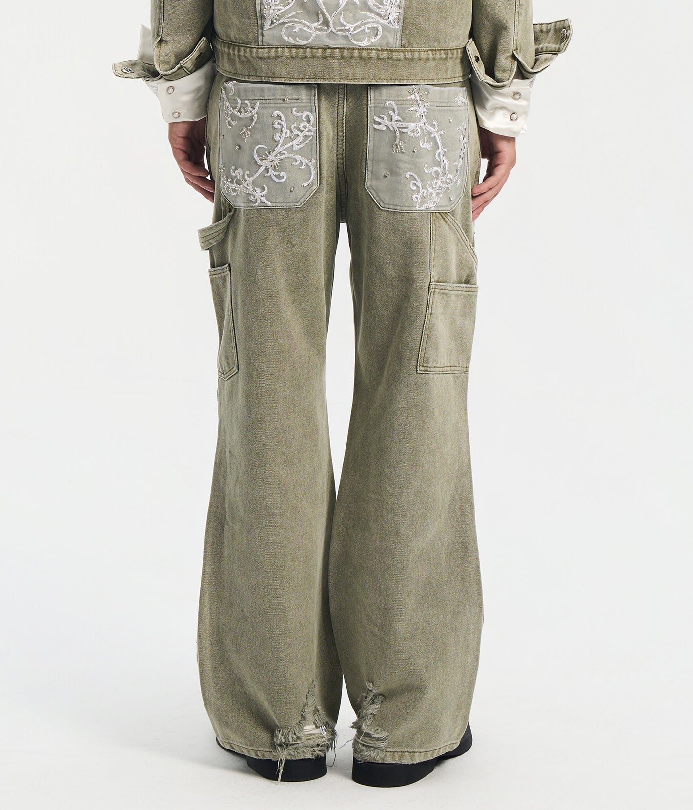 Beaded Embroidery Carpenter Pants – Birth Of Royal Child