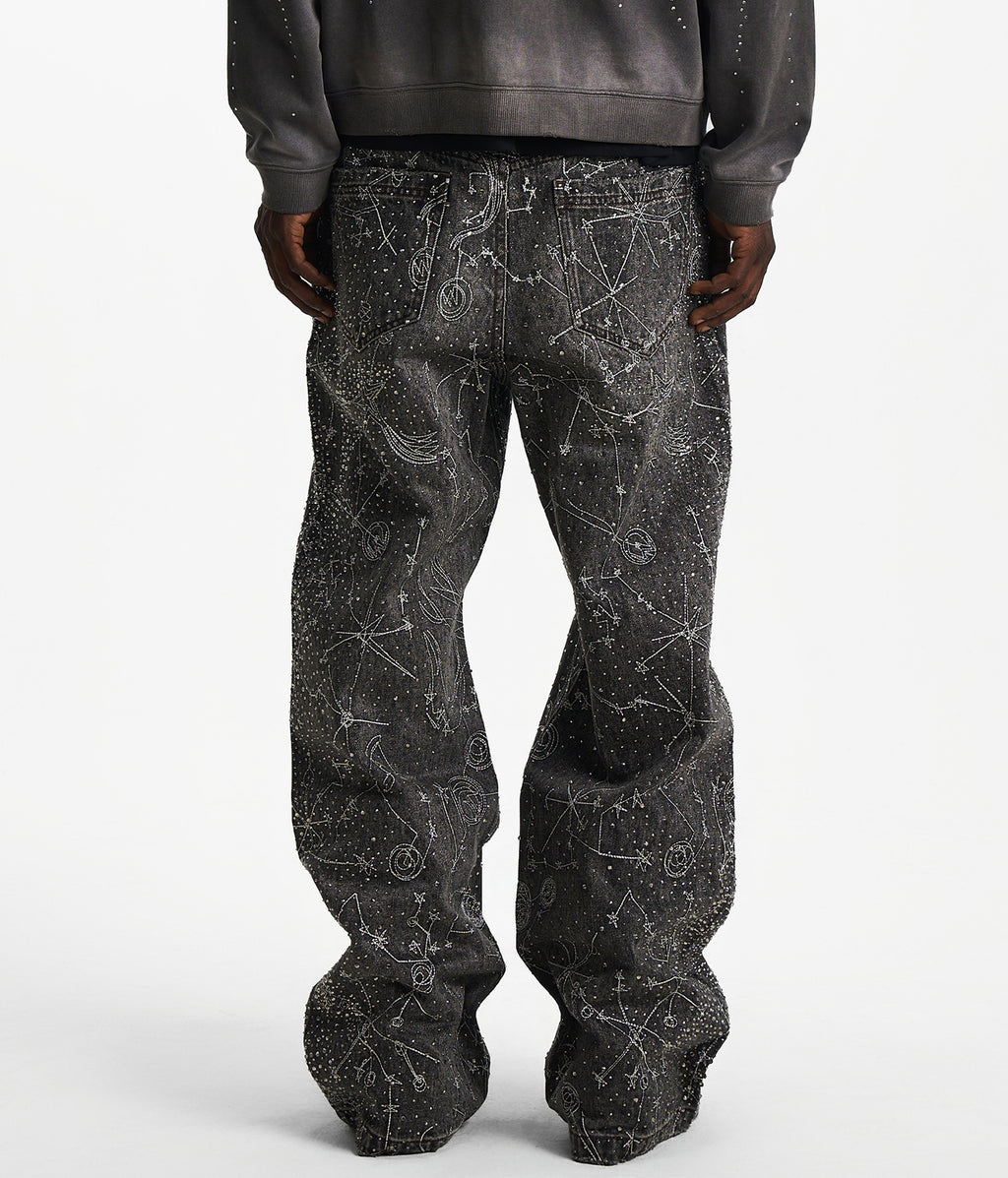 20K Zodiac Diamond Pants Black