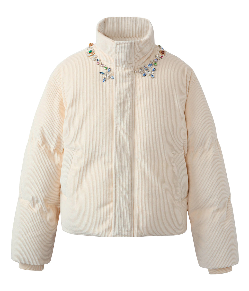 Future Relic Gemstone Corduroy Puffer
