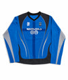 Crystal Braille Double-Collar Jersey Blue