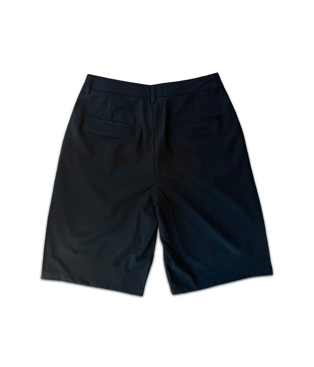 07 Pleated Baggy Shorts Black