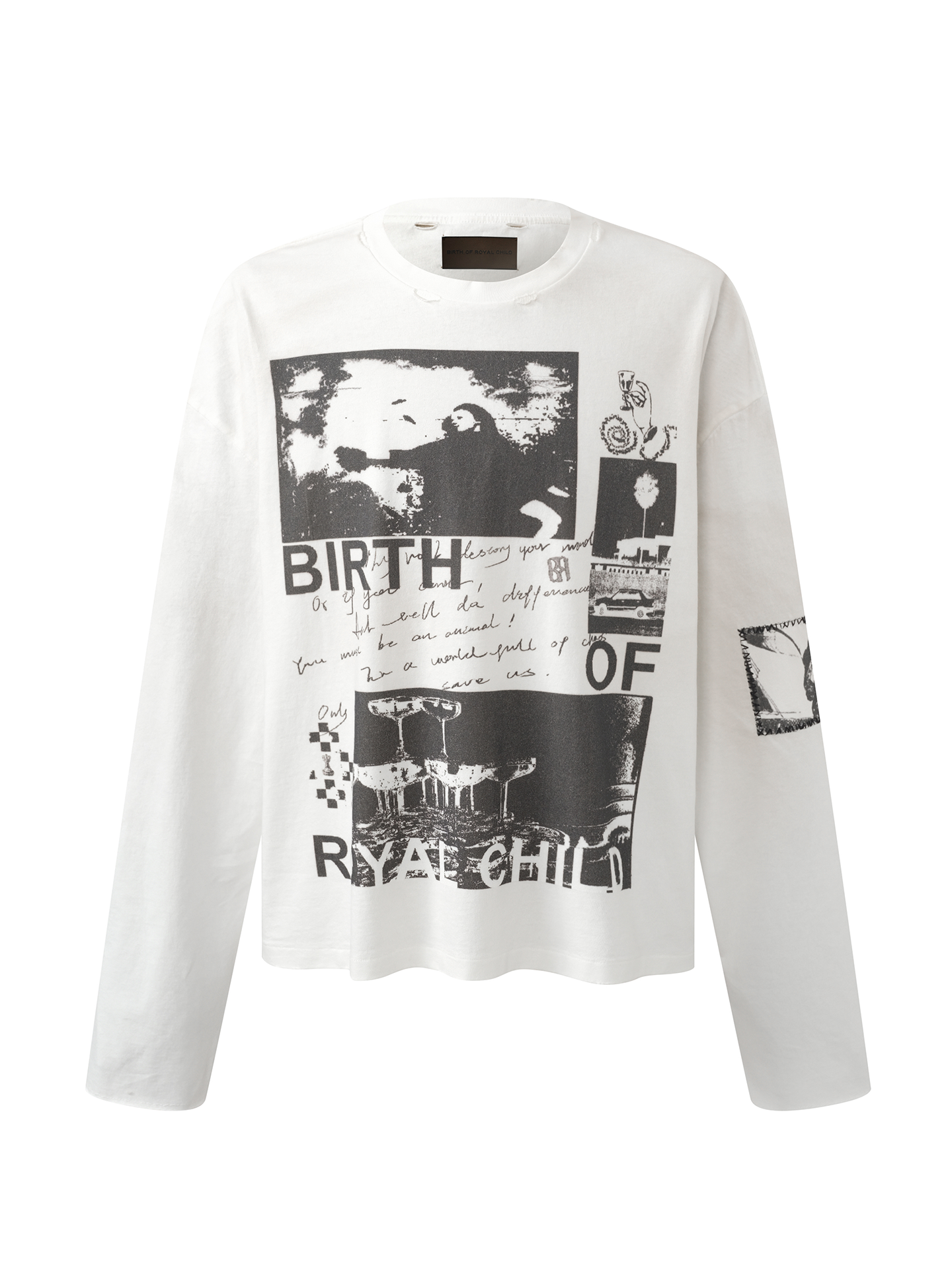 90s Hollywood Long Sleeve Tee WHT　