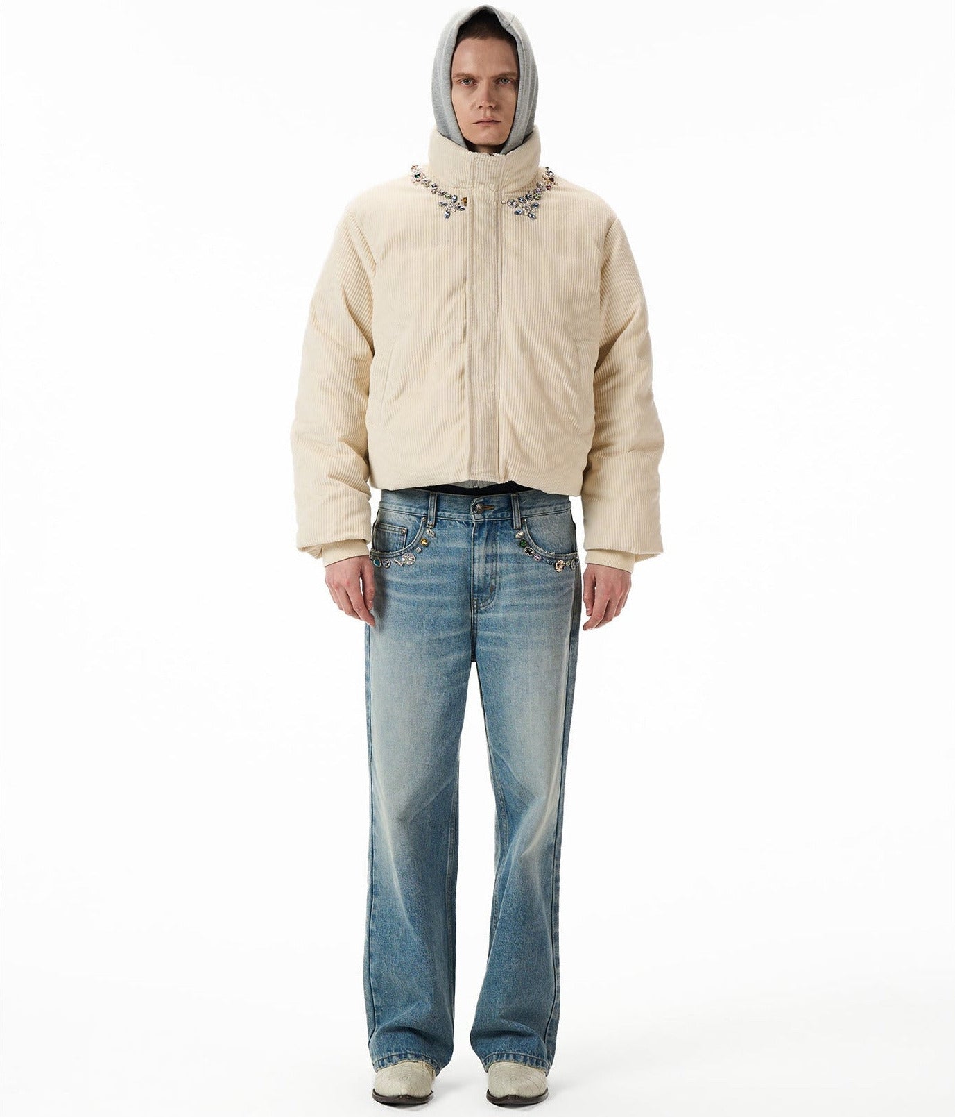 Future Relic Gemstone Corduroy Puffer