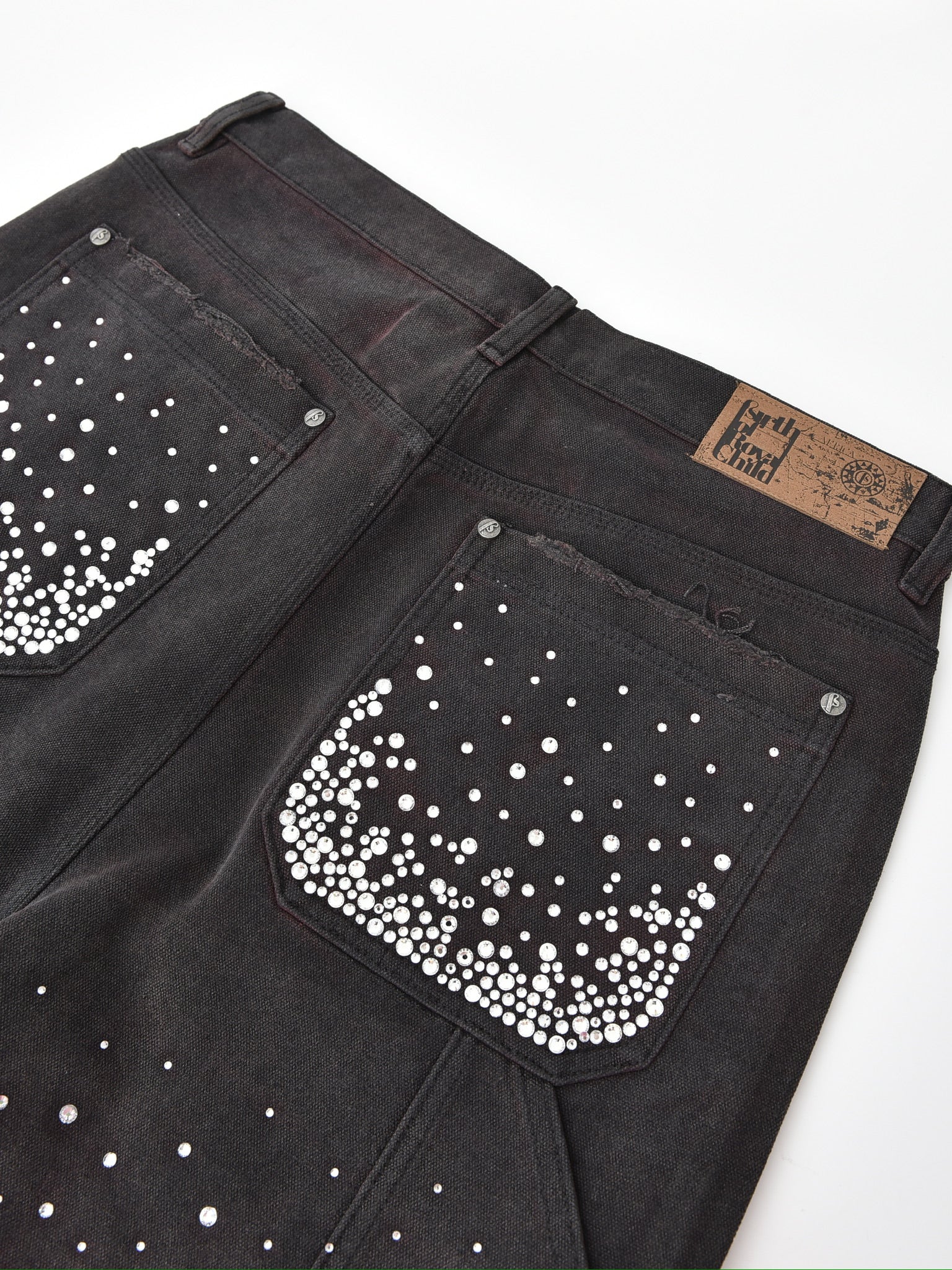 Redial 20k Diamond Jorts in Washed Black