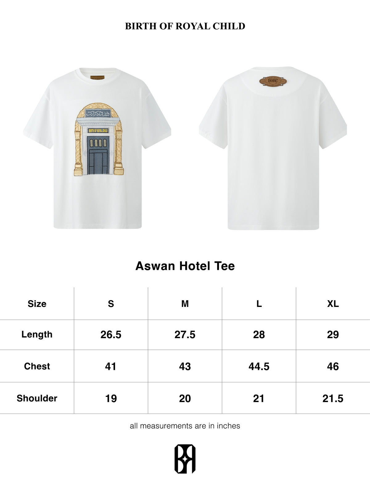 Aswan Hotel Tee In WHT