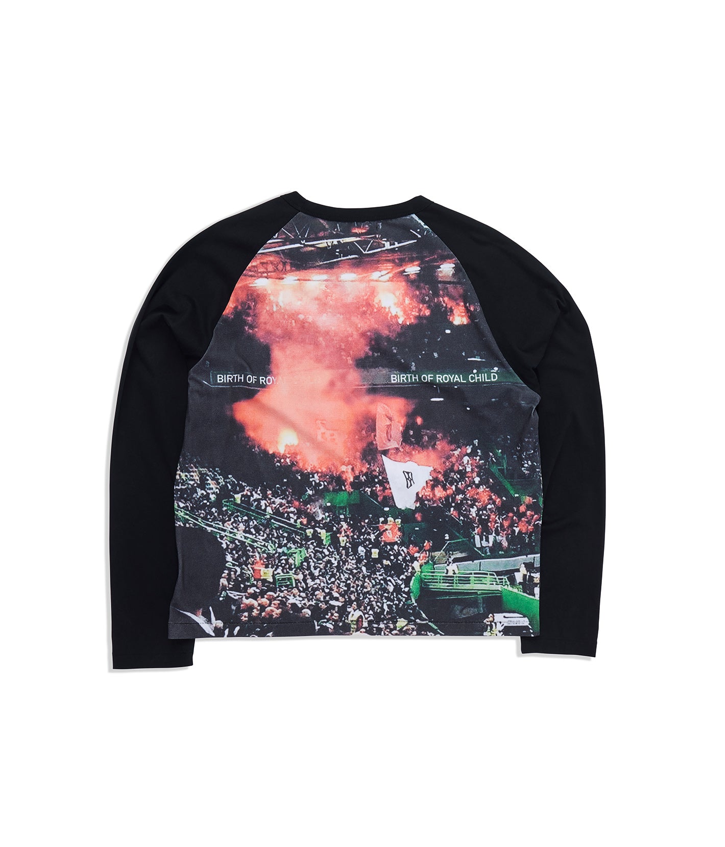 Stadium Flame Raglan Long Sleeve Tee Black