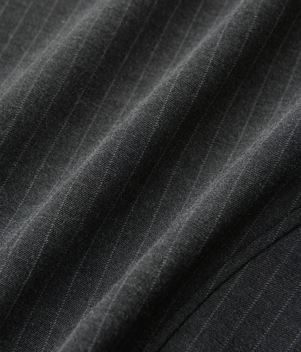 Asymmetric Pinstripe Button Shirt (Sample)