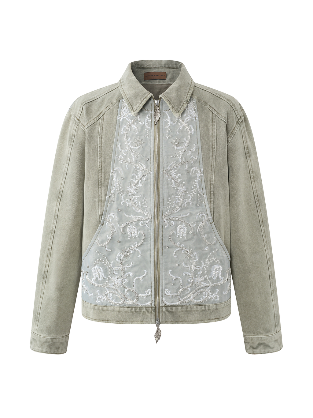 Beaded Embroidery Workwear Jacket