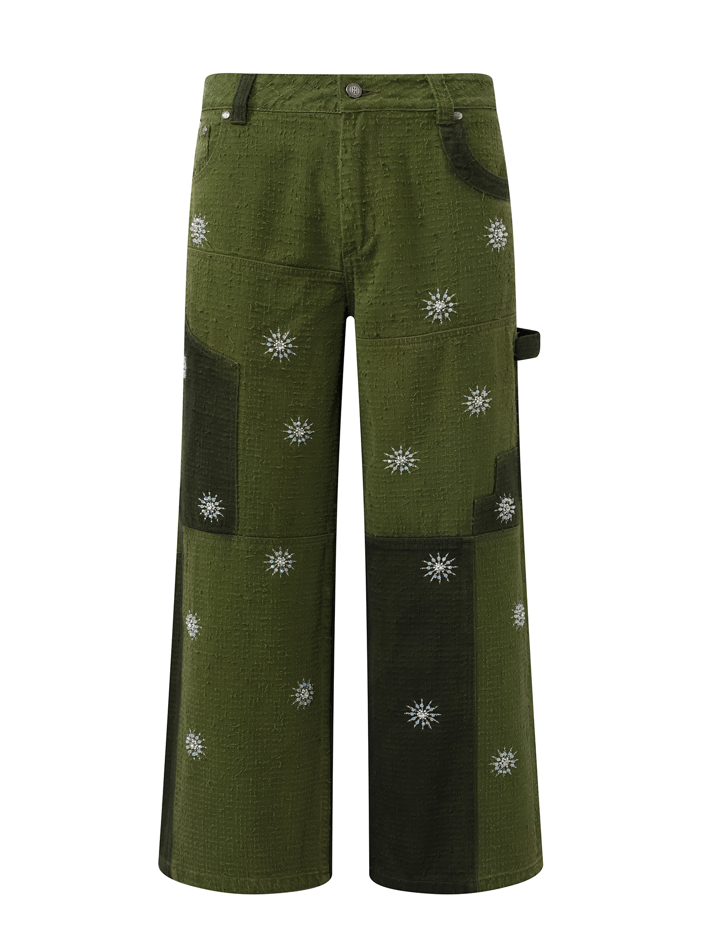 Beaded Patch Cargo Pants