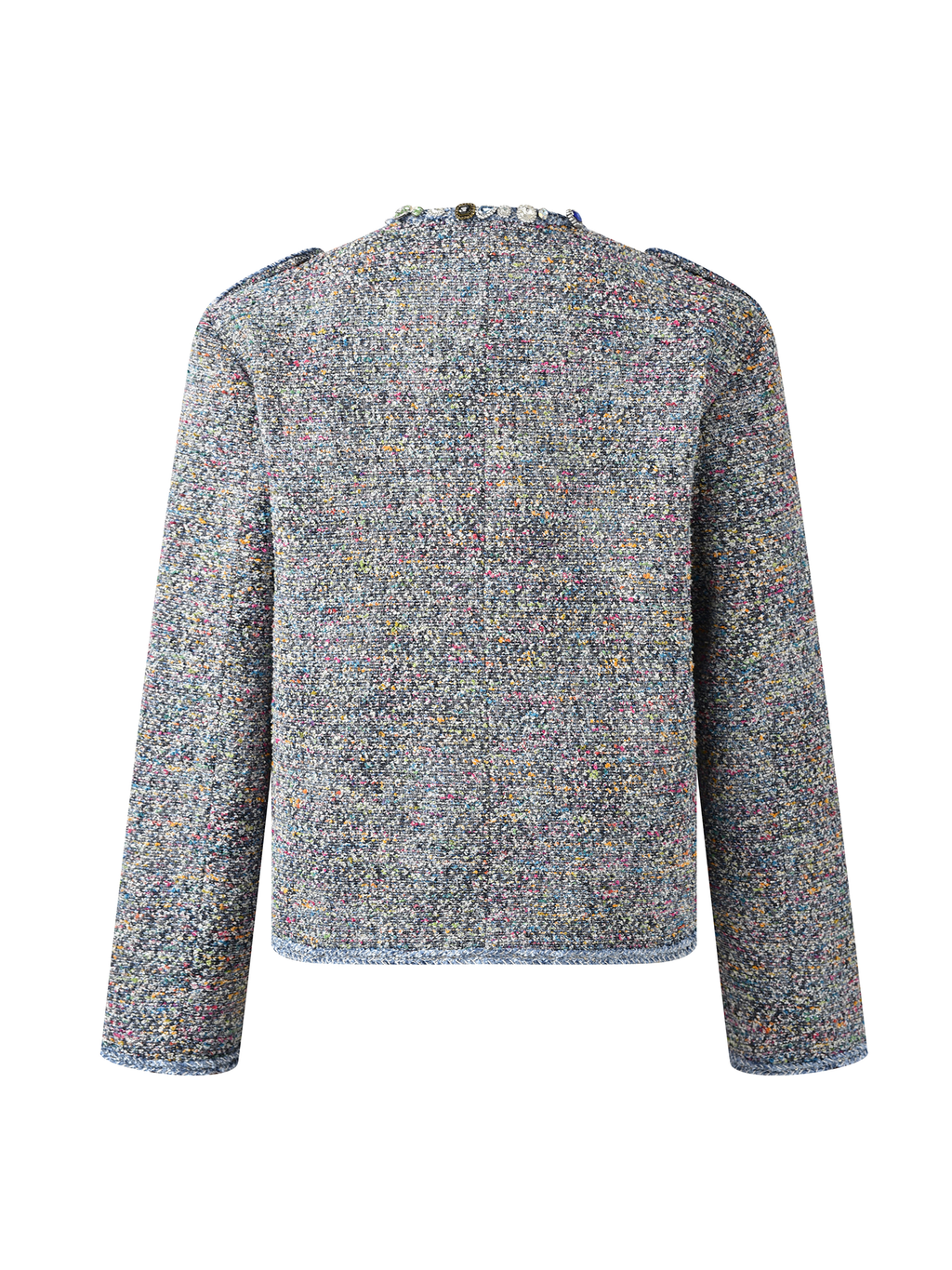 Bouclé Tweed Short Jacket DARK GRY