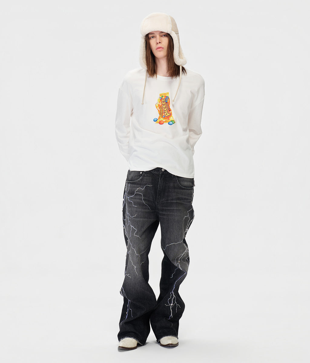 Candy Rhinestone Long Sleeve Tee