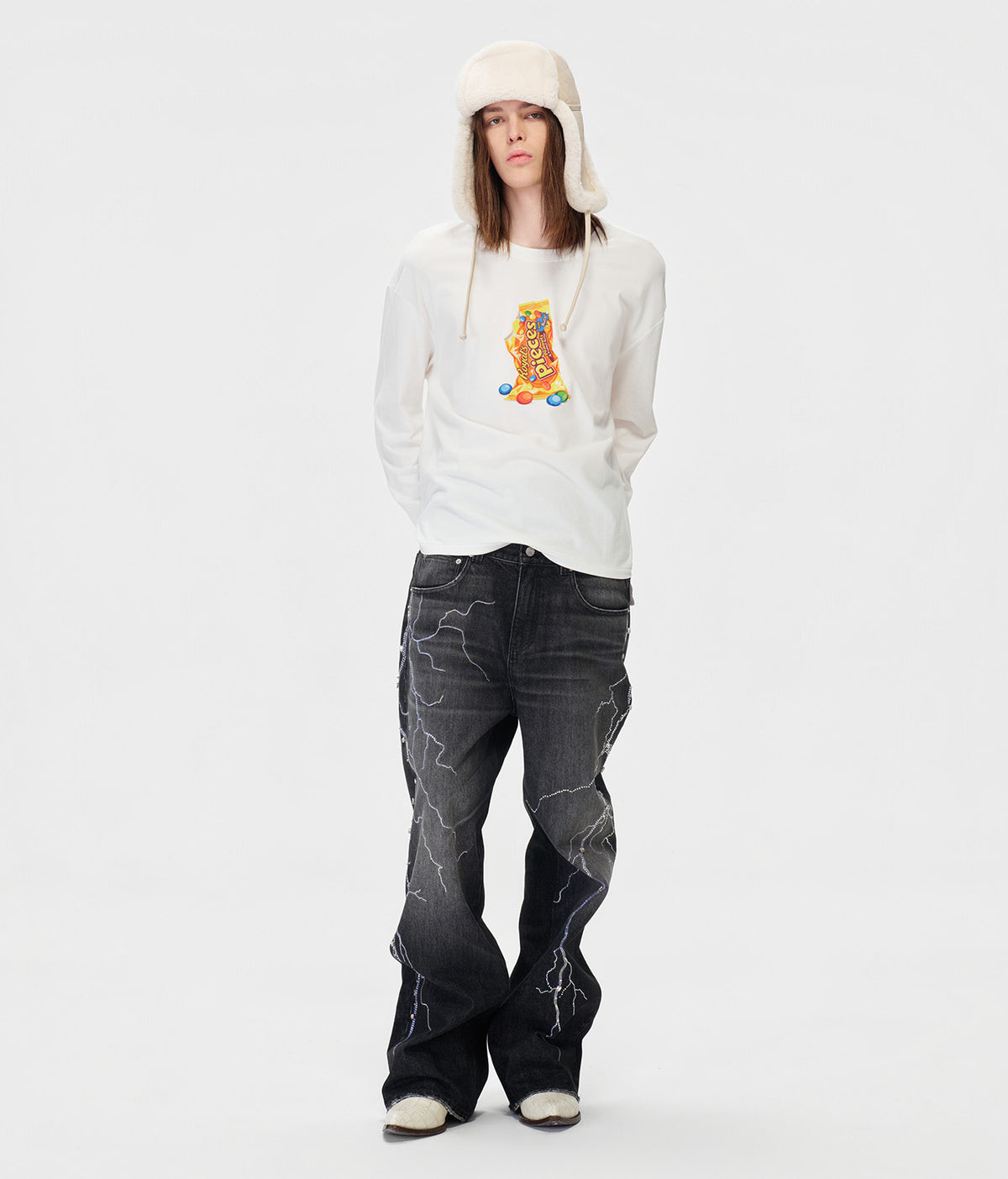 Candy Rhinestone Long Sleeve Tee