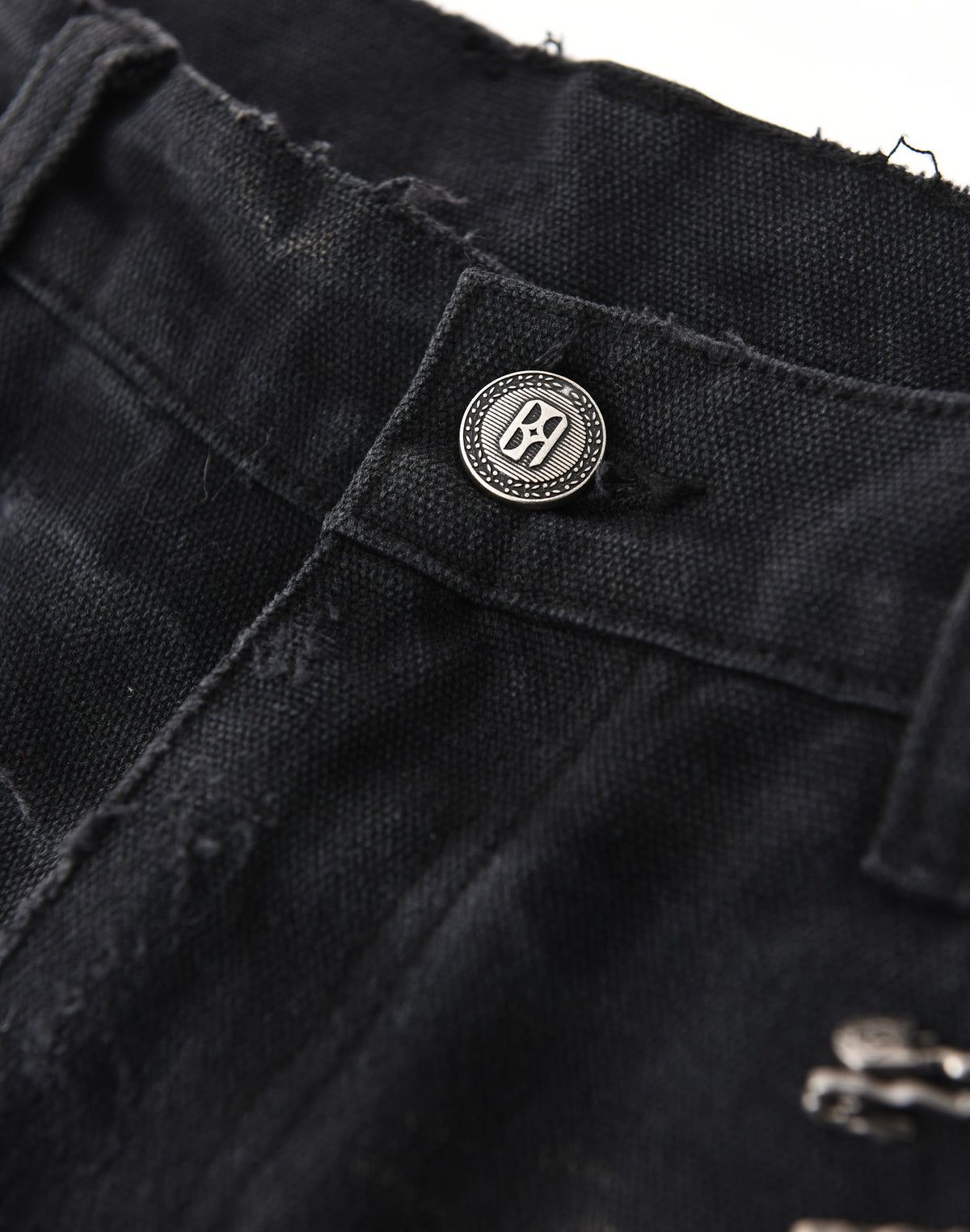 VINTAGE PIN WASHED CARPENTER PANTS IN BLK