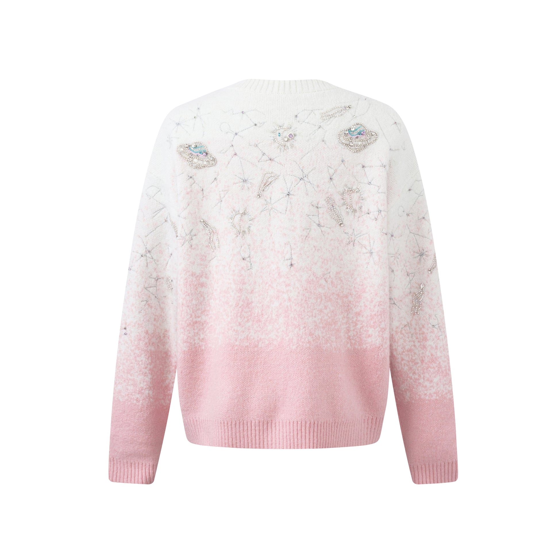 Stardust Pink Embroidered Cardigan