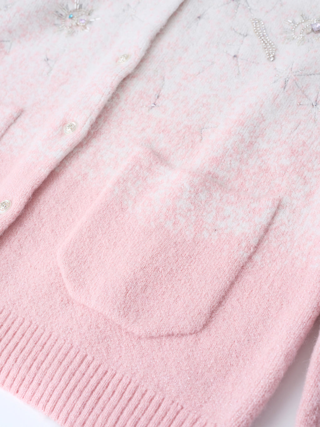 Stardust Pink Embroidered Cardigan