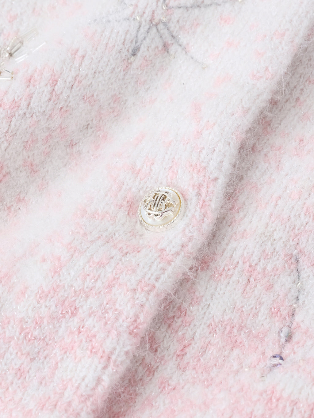 Stardust Pink Embroidered Cardigan