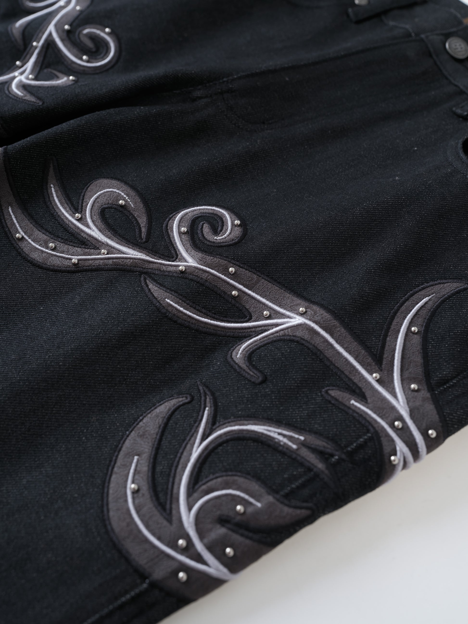 Leather Patch Vine Denim