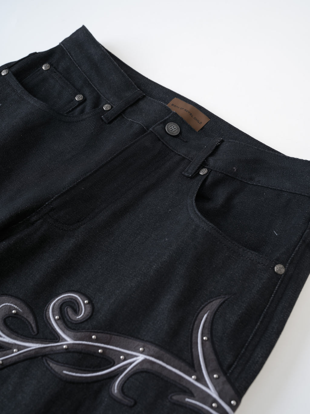 Leather Patch Vine Denim