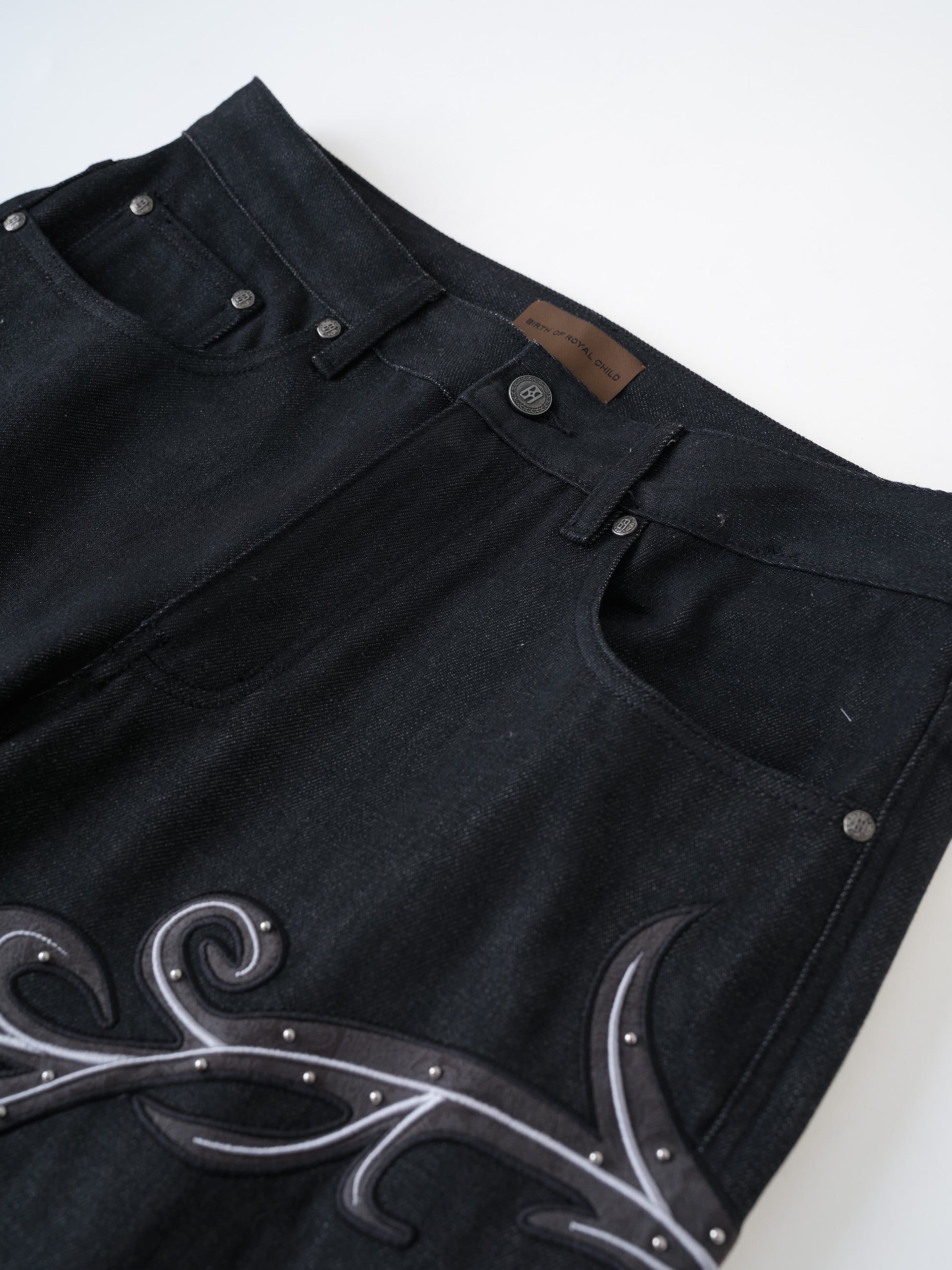 Leather Patch Vine Denim