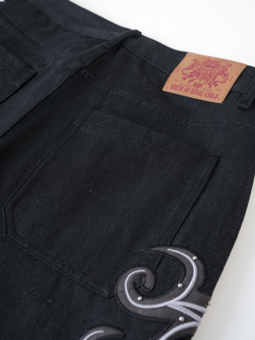 Leather Patch Vine Denim