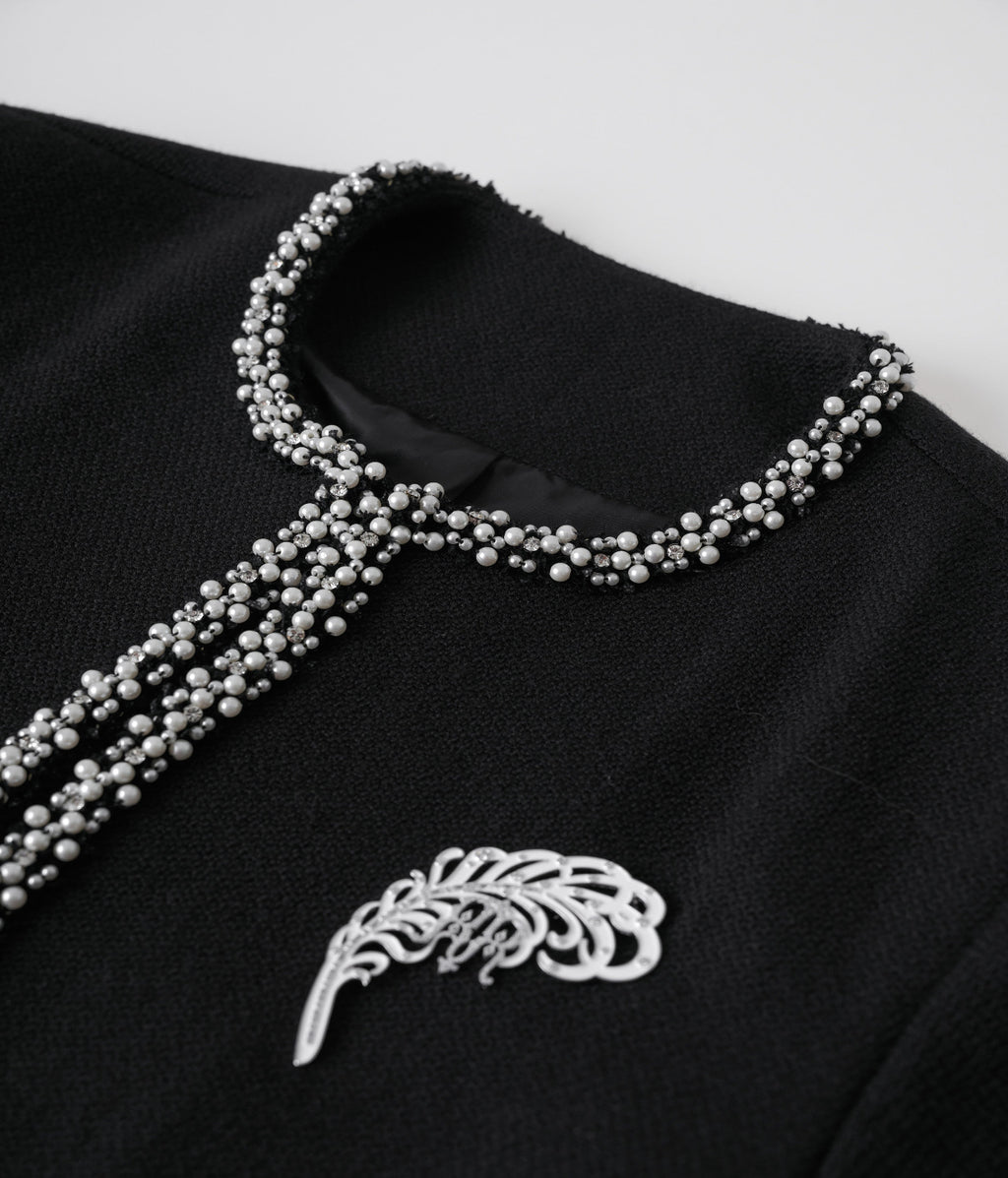 Pearl Feather Jacket (Sample)