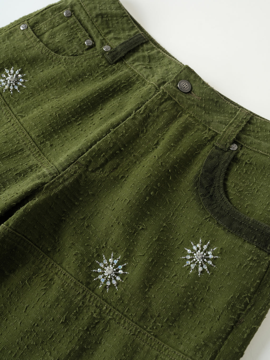 Beaded Patch Cargo Pants