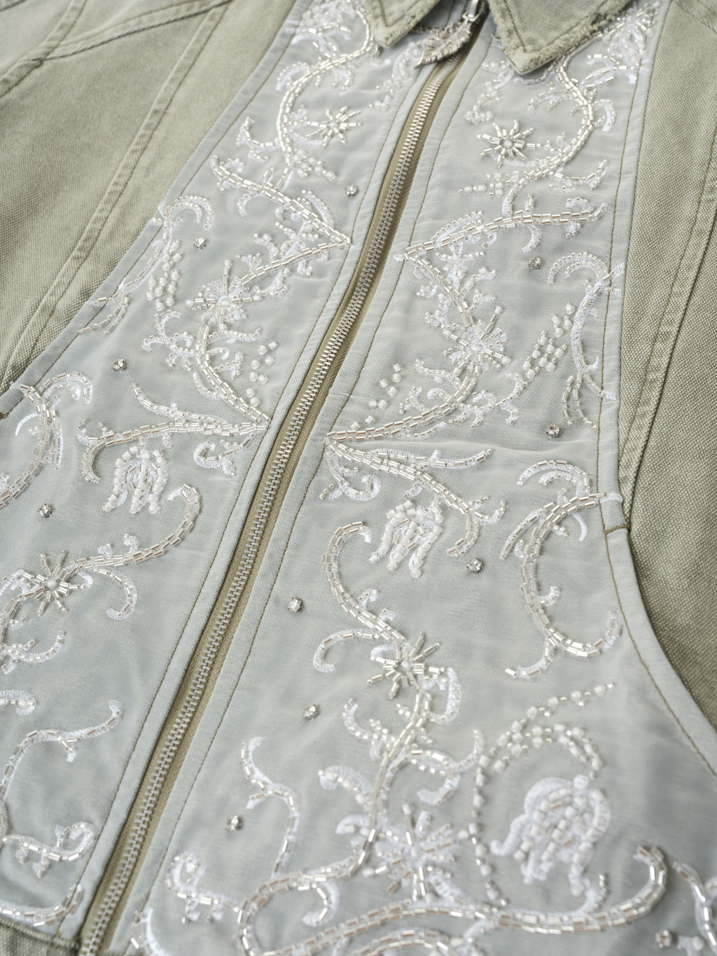 Beaded Embroidery Workwear Jacket