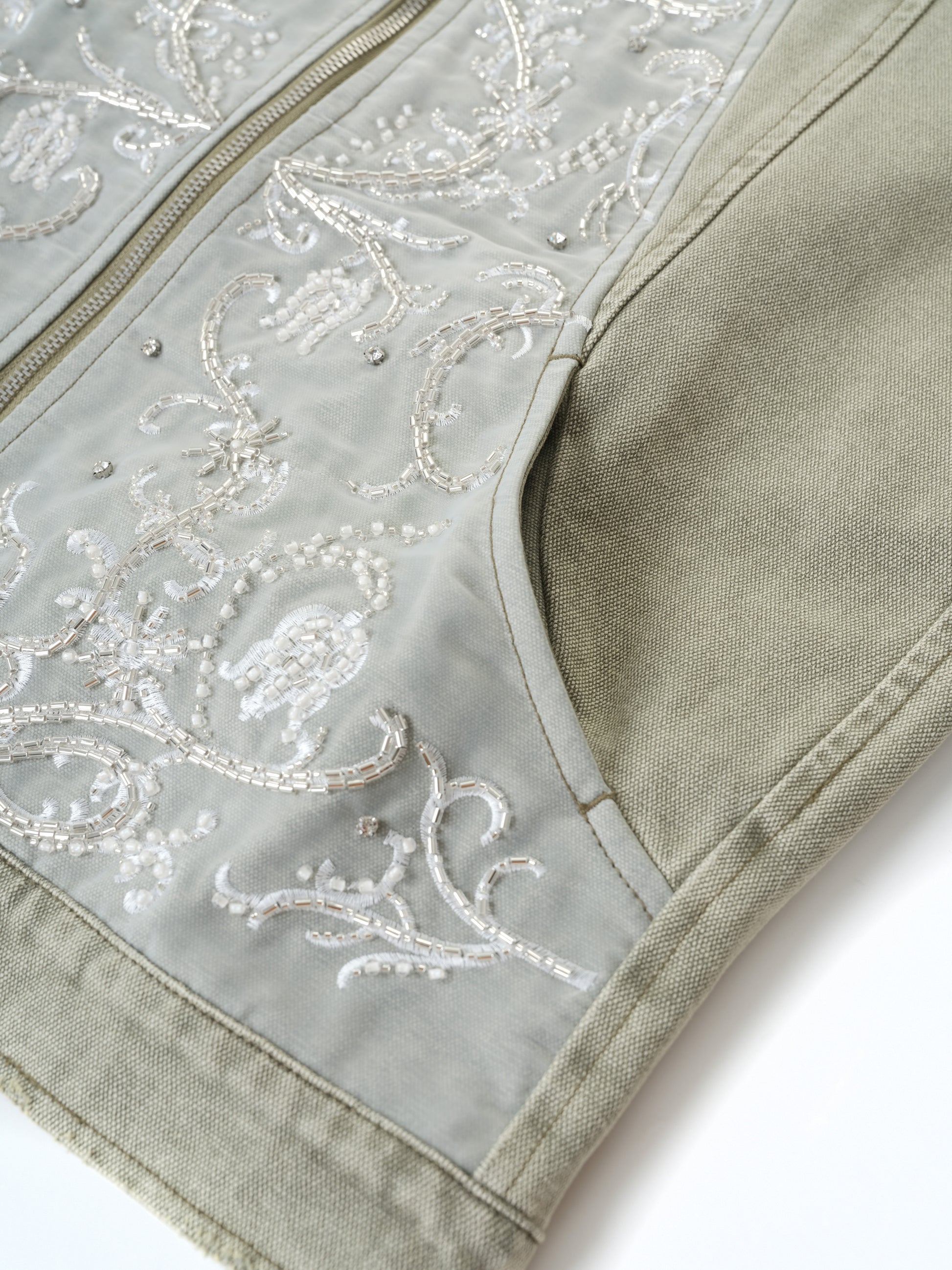 Beaded Embroidery Workwear Jacket