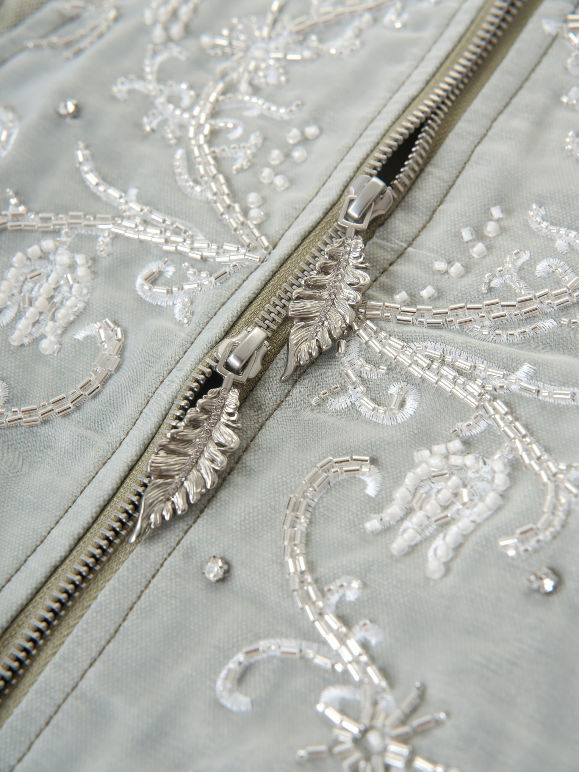 Beaded Embroidery Workwear Jacket