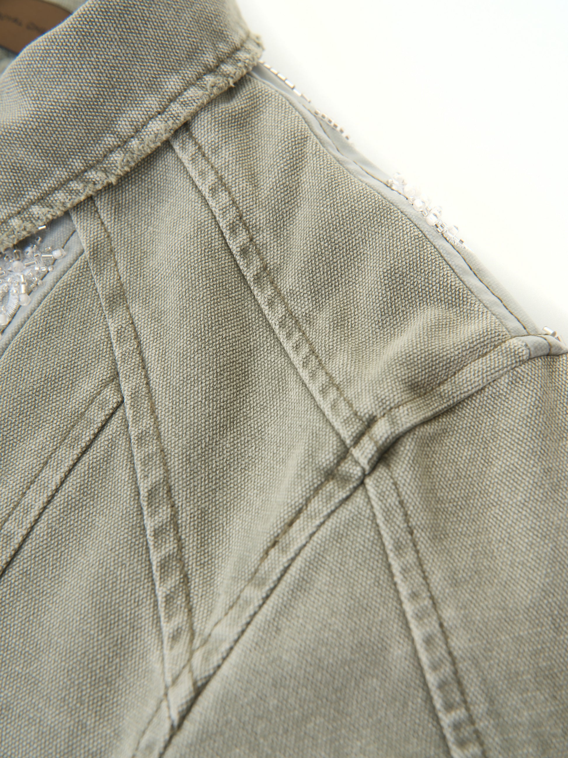 Beaded Embroidery Workwear Jacket