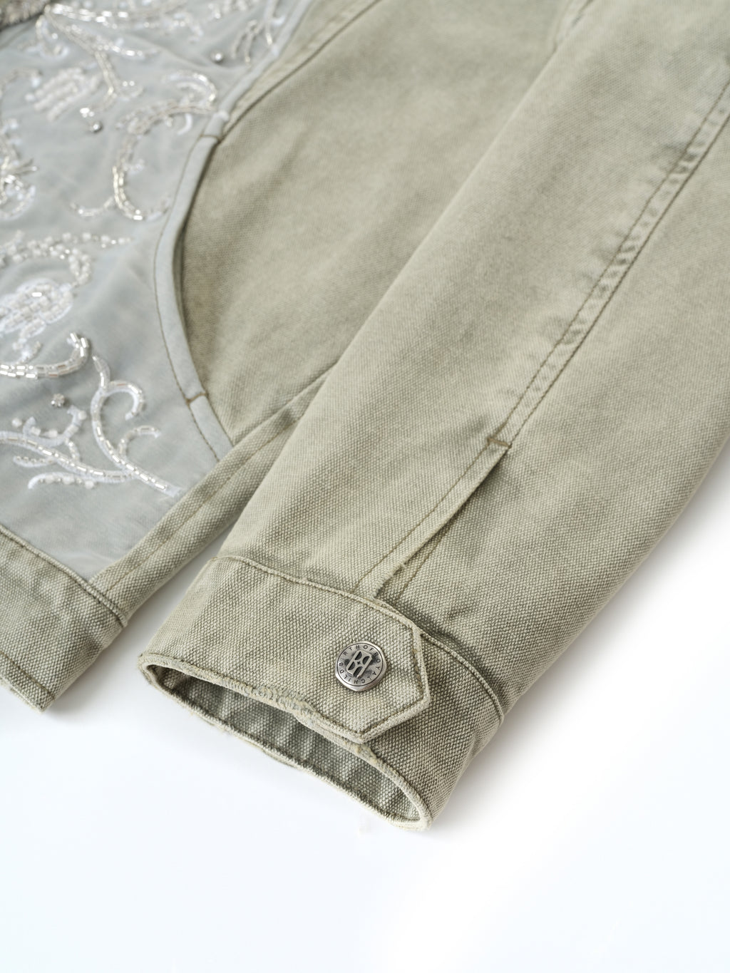 Beaded Embroidery Workwear Jacket