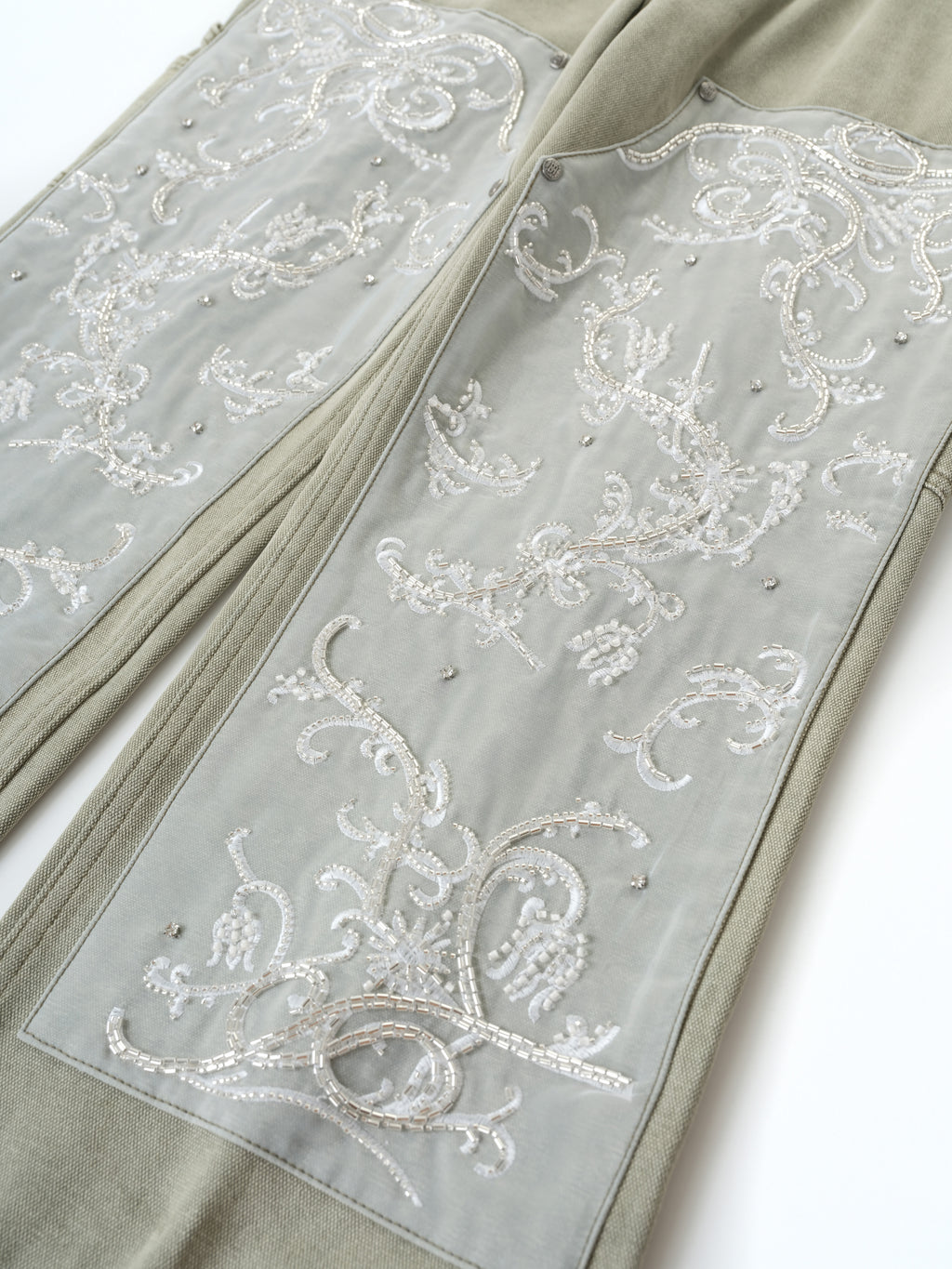 Beaded Embroidery Carpenter Pants