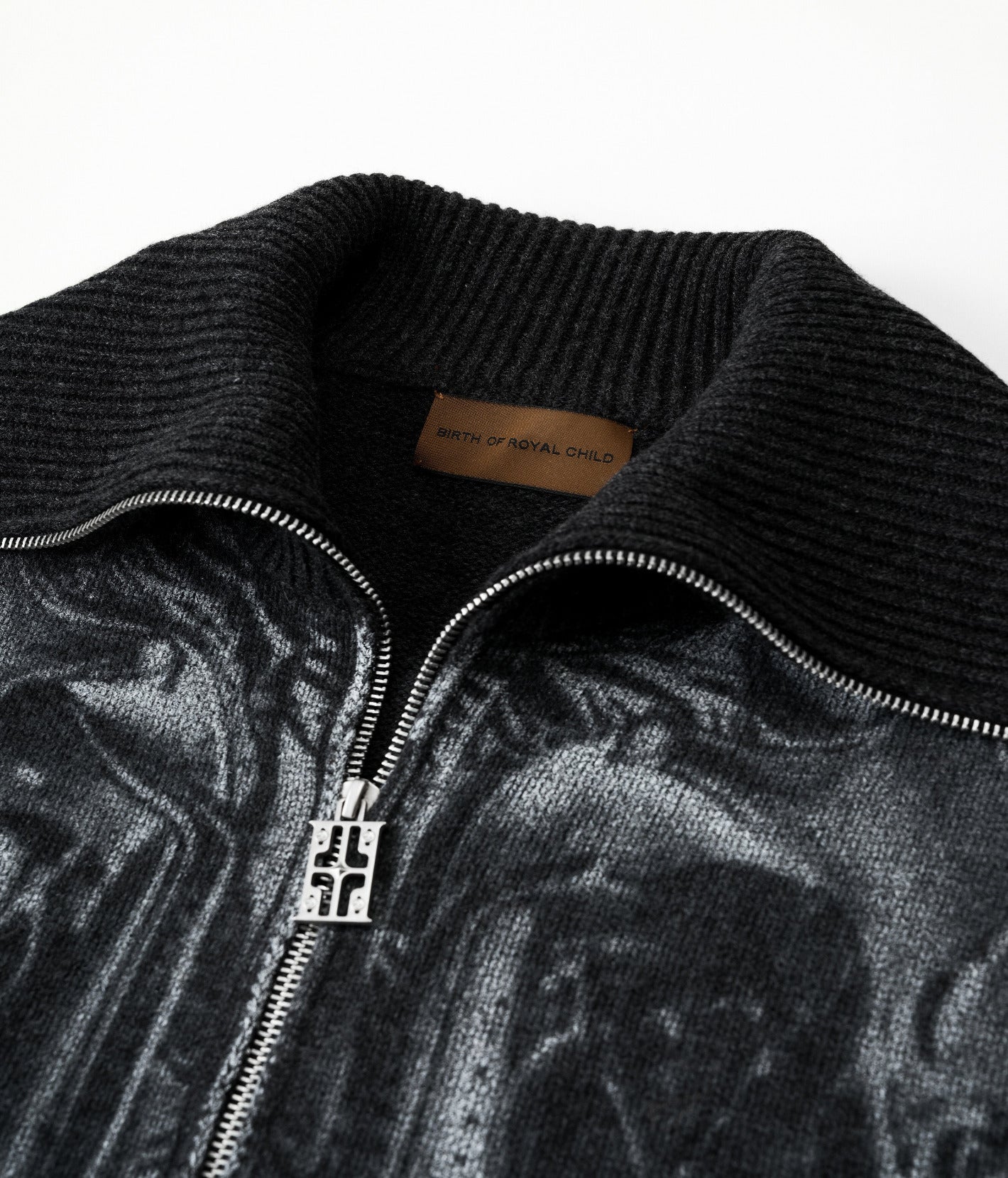 Millennium Mecha Ink Wool Zip Sweater