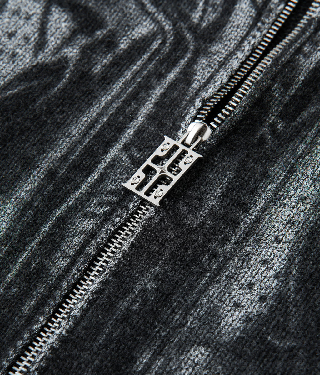 Millennium Mecha Ink Wool Zip Sweater