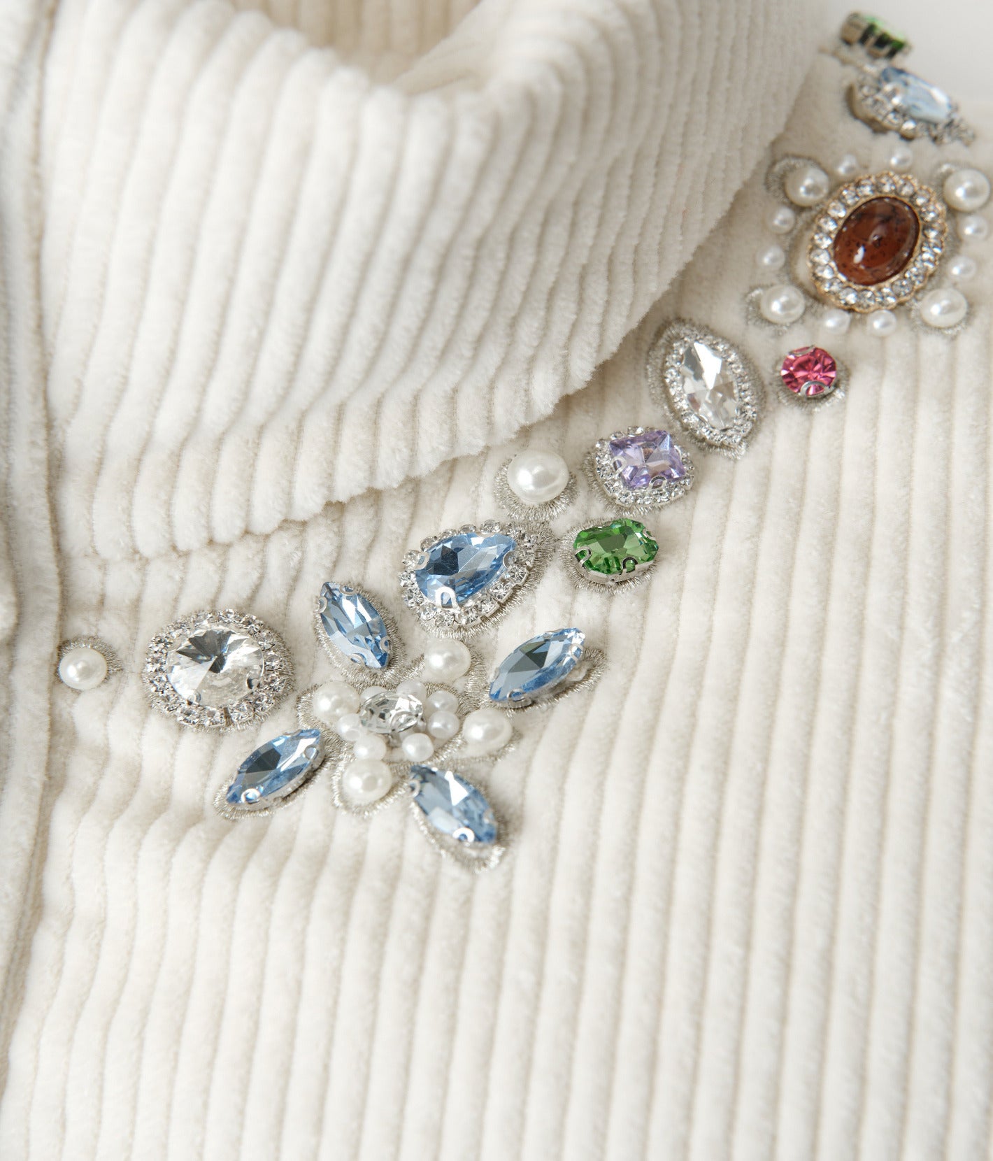 Future Relic Gemstone Corduroy Puffer