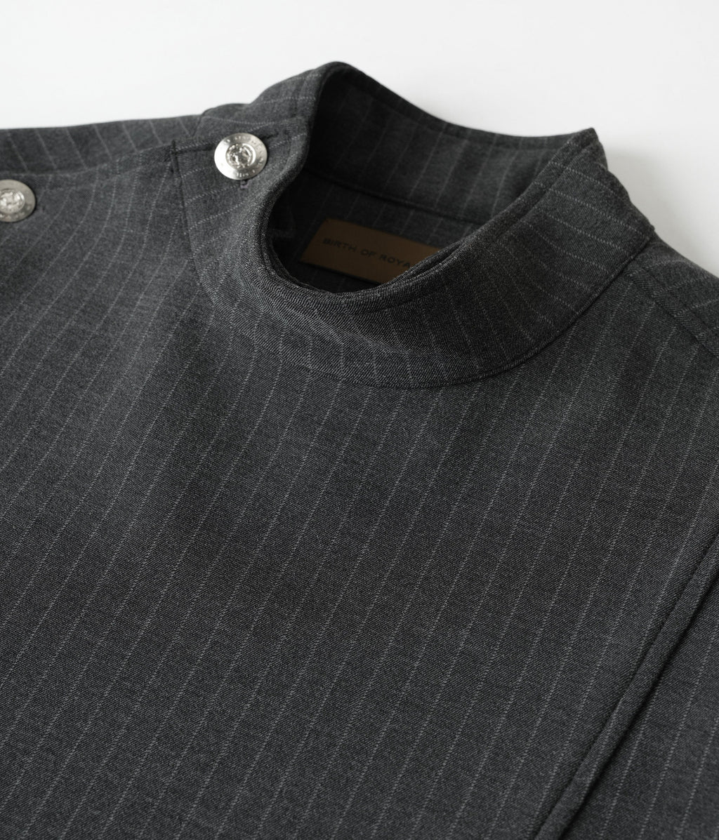 Fencer Pinstripe Asymmetric Shirt