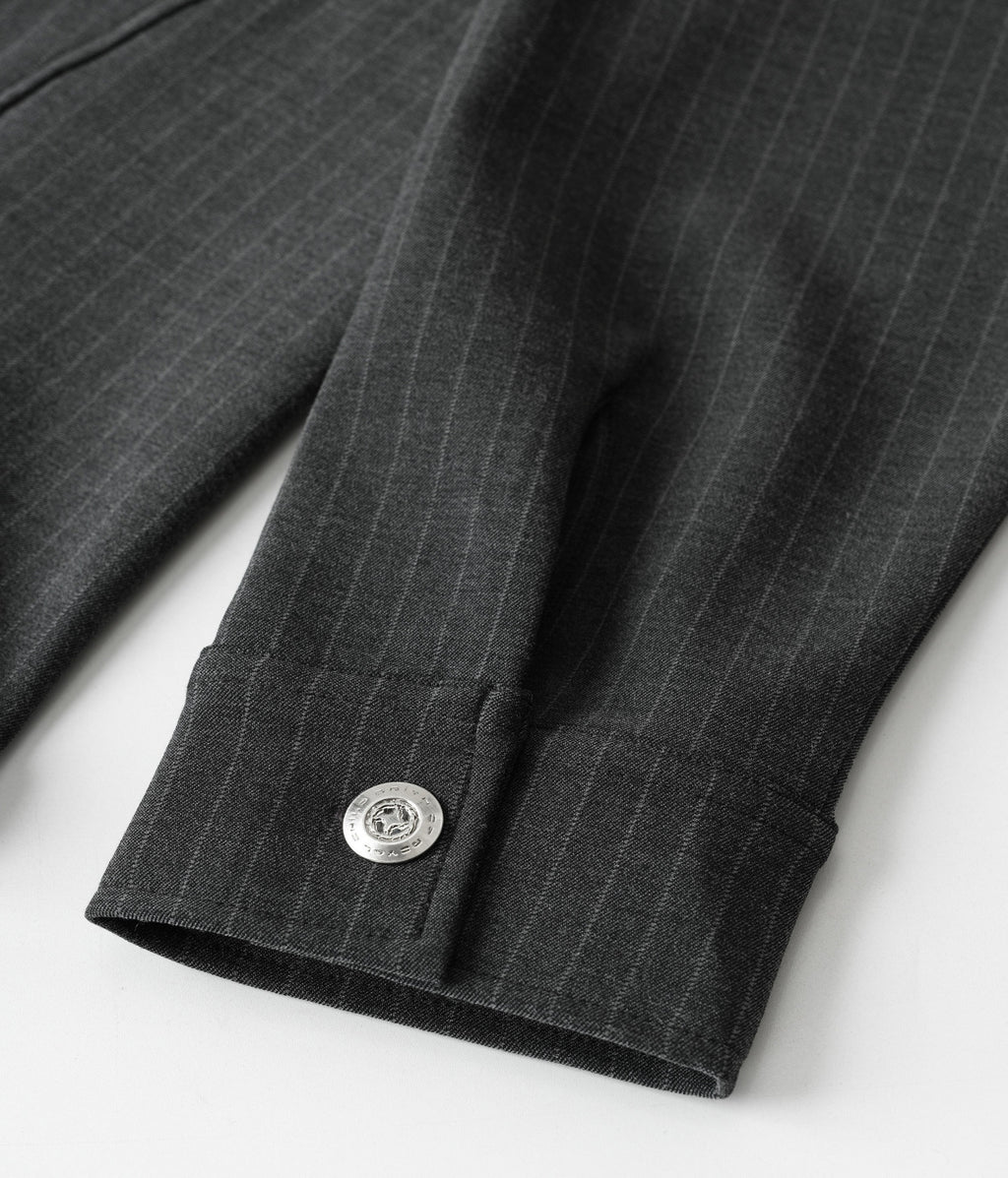 Fencer Pinstripe Asymmetric Shirt