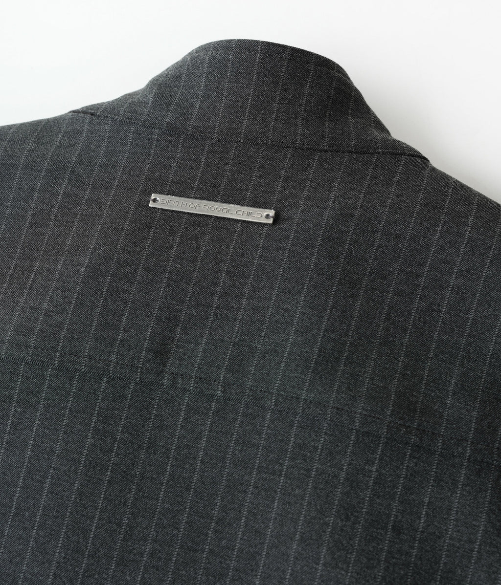 Fencer Pinstripe Asymmetric Shirt