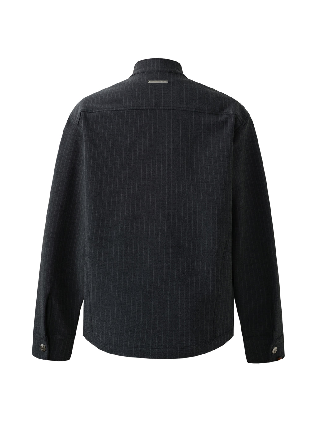 Asymmetric Pinstripe Button Shirt