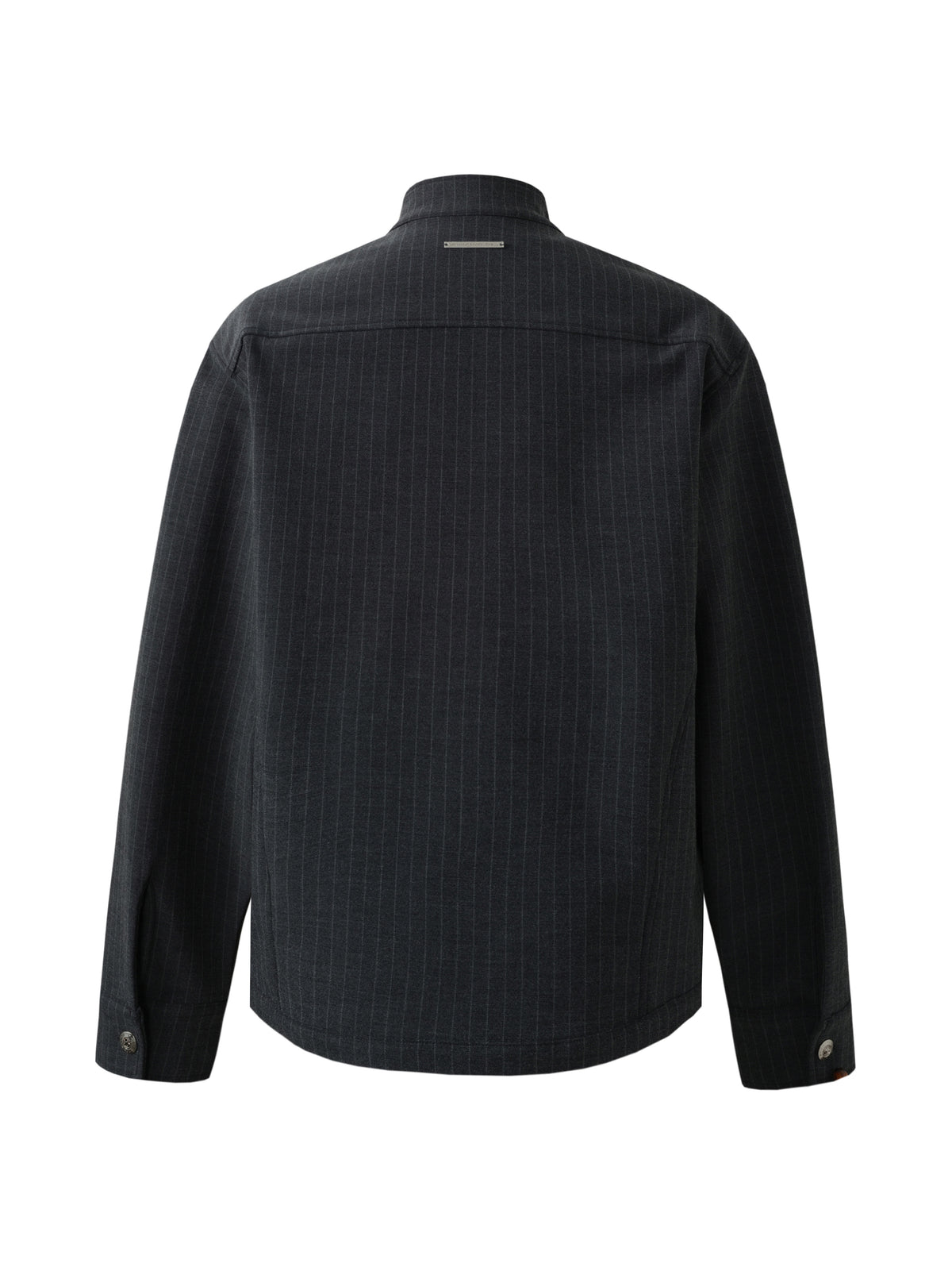 Asymmetric Pinstripe Button Shirt