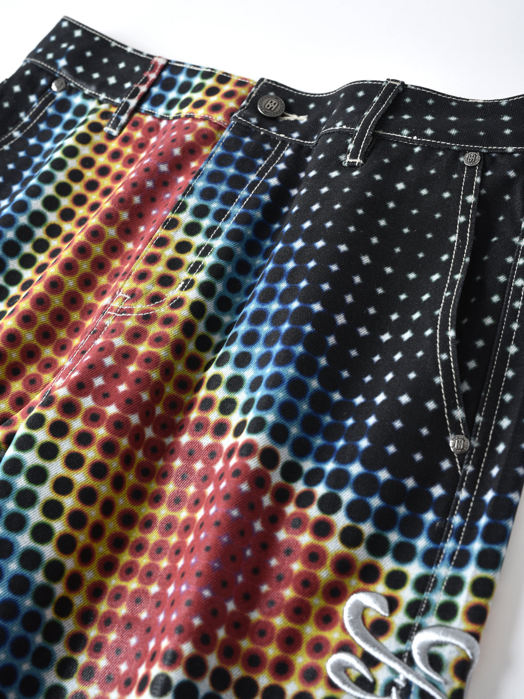 Thermal Polka-Dot Curved Knife Pants