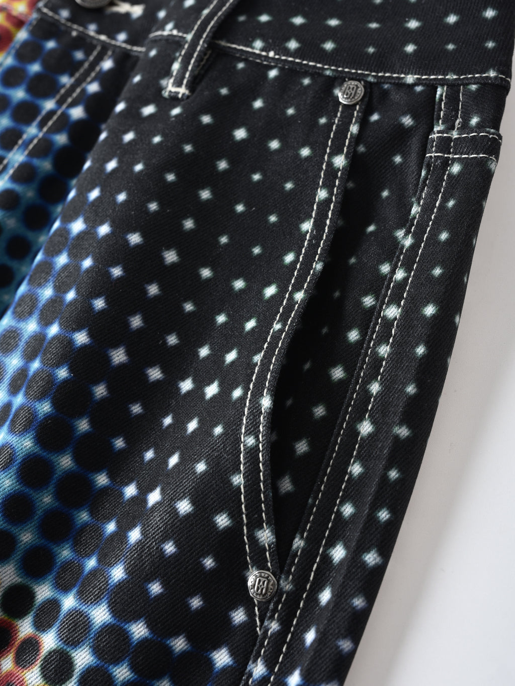 Thermal Polka-Dot Curved Knife Pants