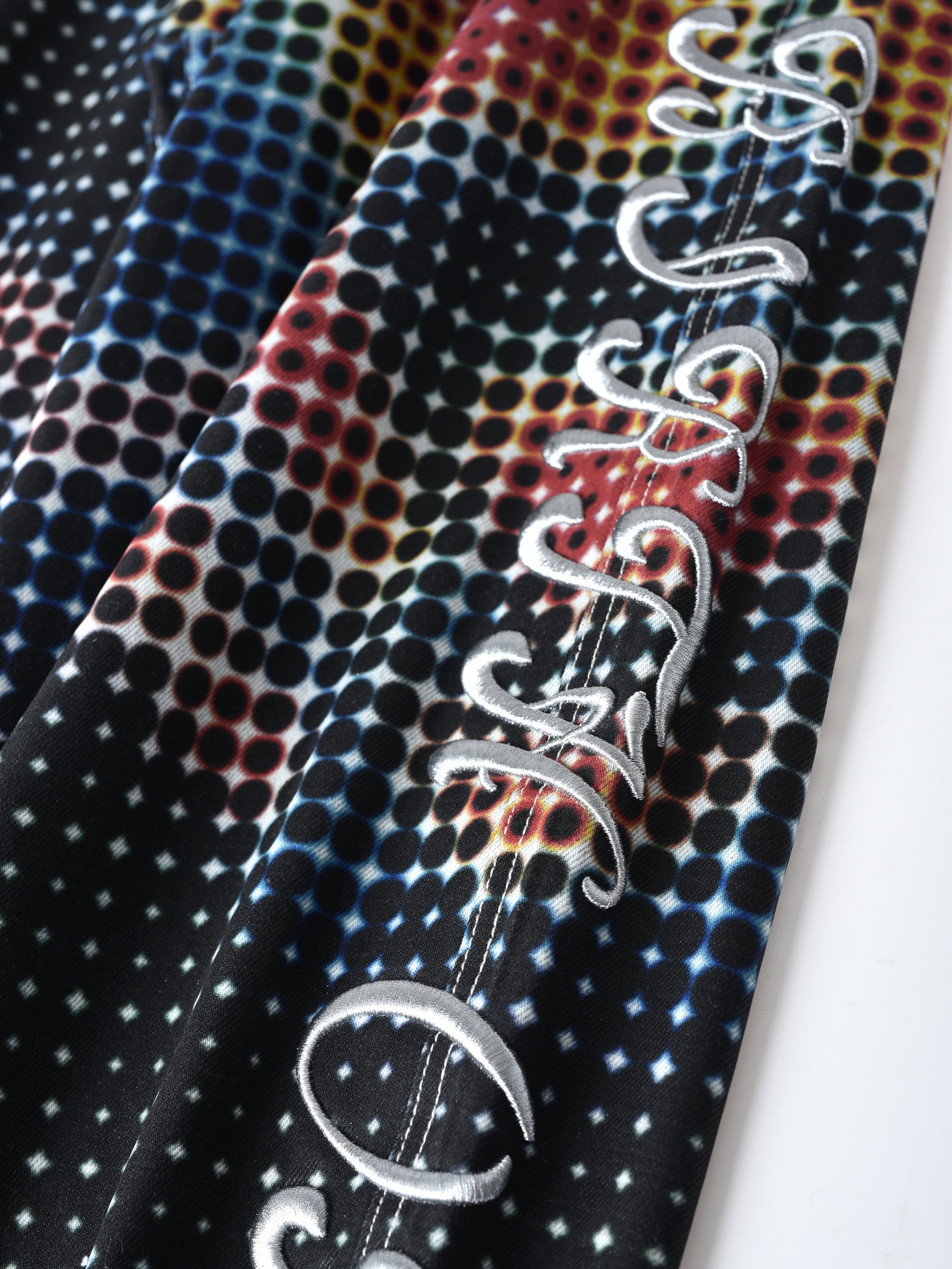 Thermal Polka-Dot Curved Knife Pants