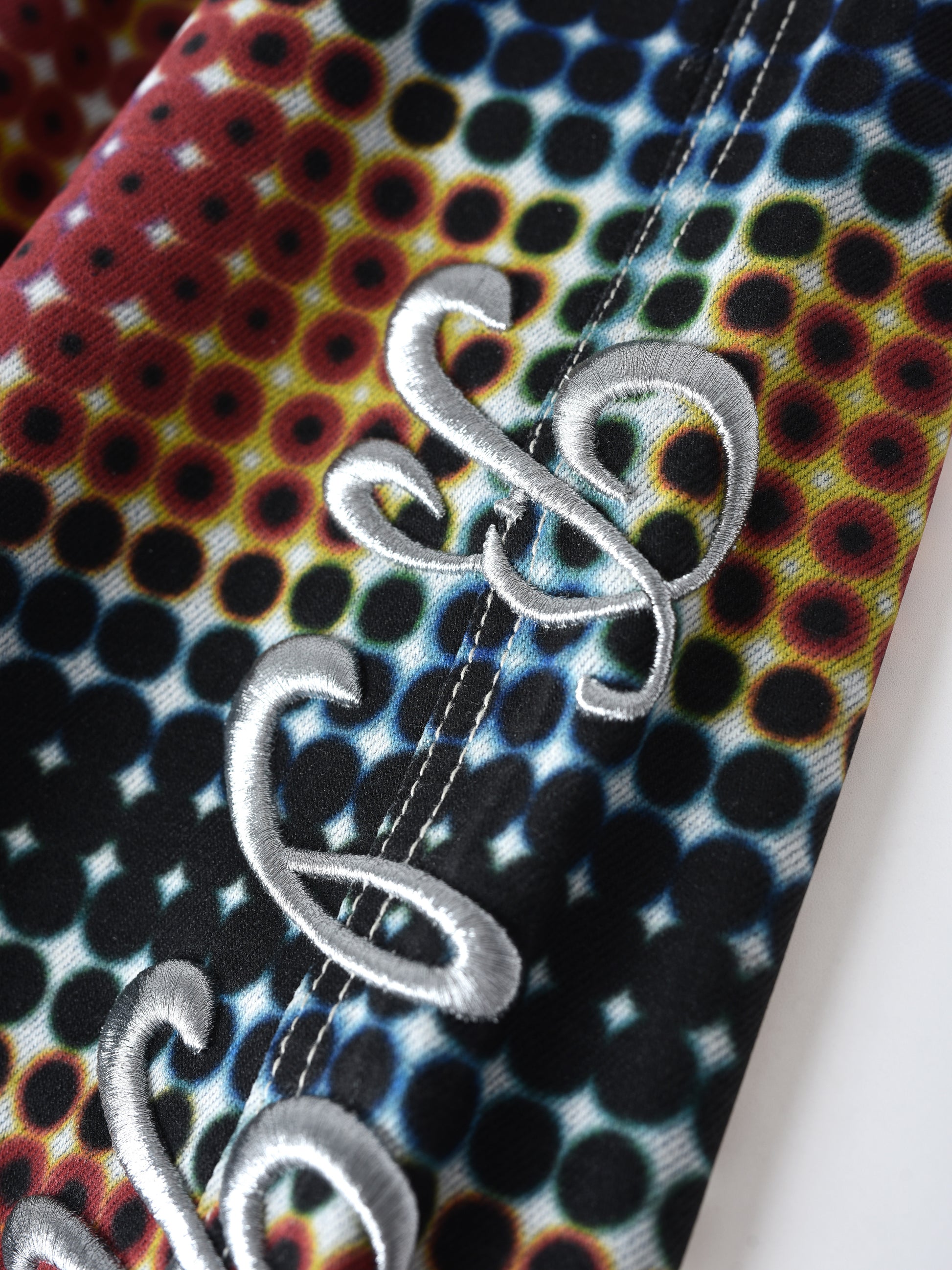 Thermal Polka-Dot Curved Knife Pants