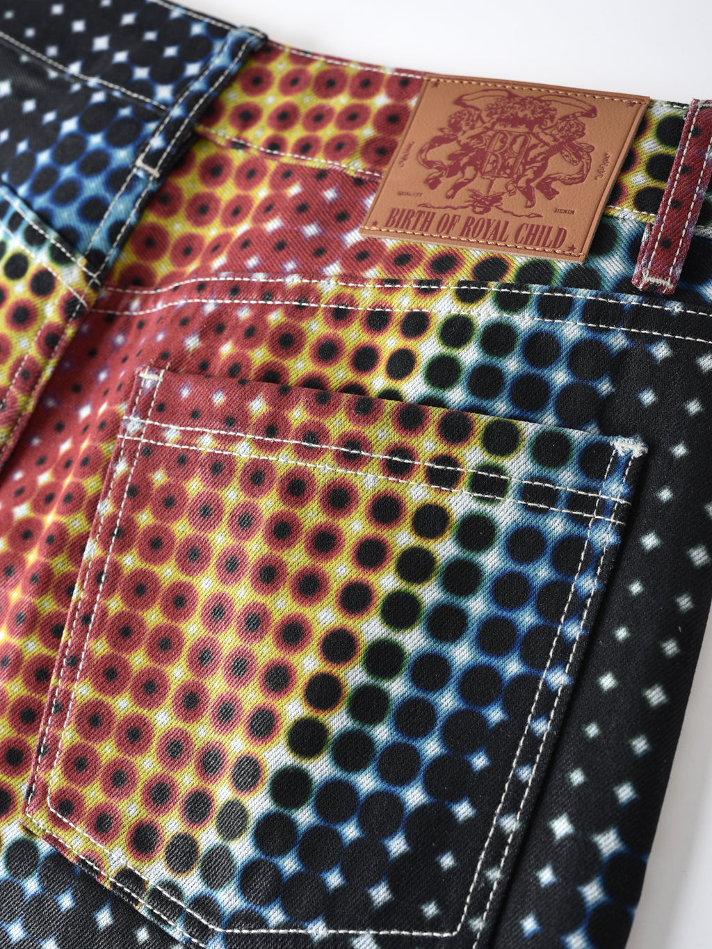 Thermal Polka-Dot Curved Knife Pants