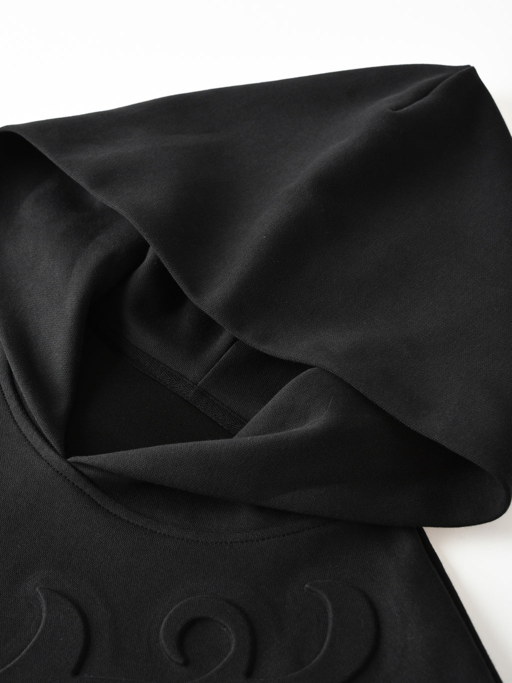 3D Flower Relief Hoodie BLK