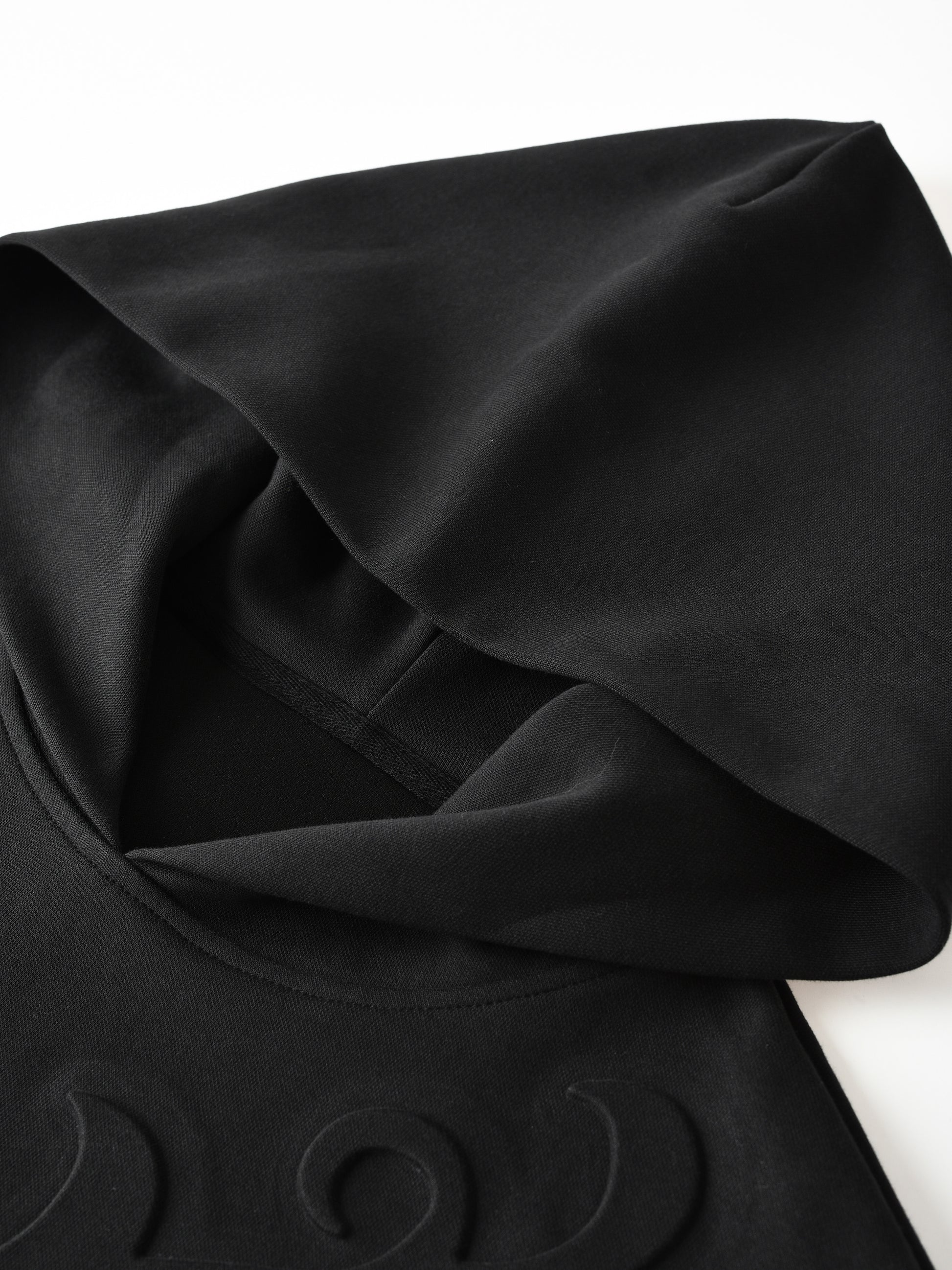 3D Flower Relief Hoodie BLK