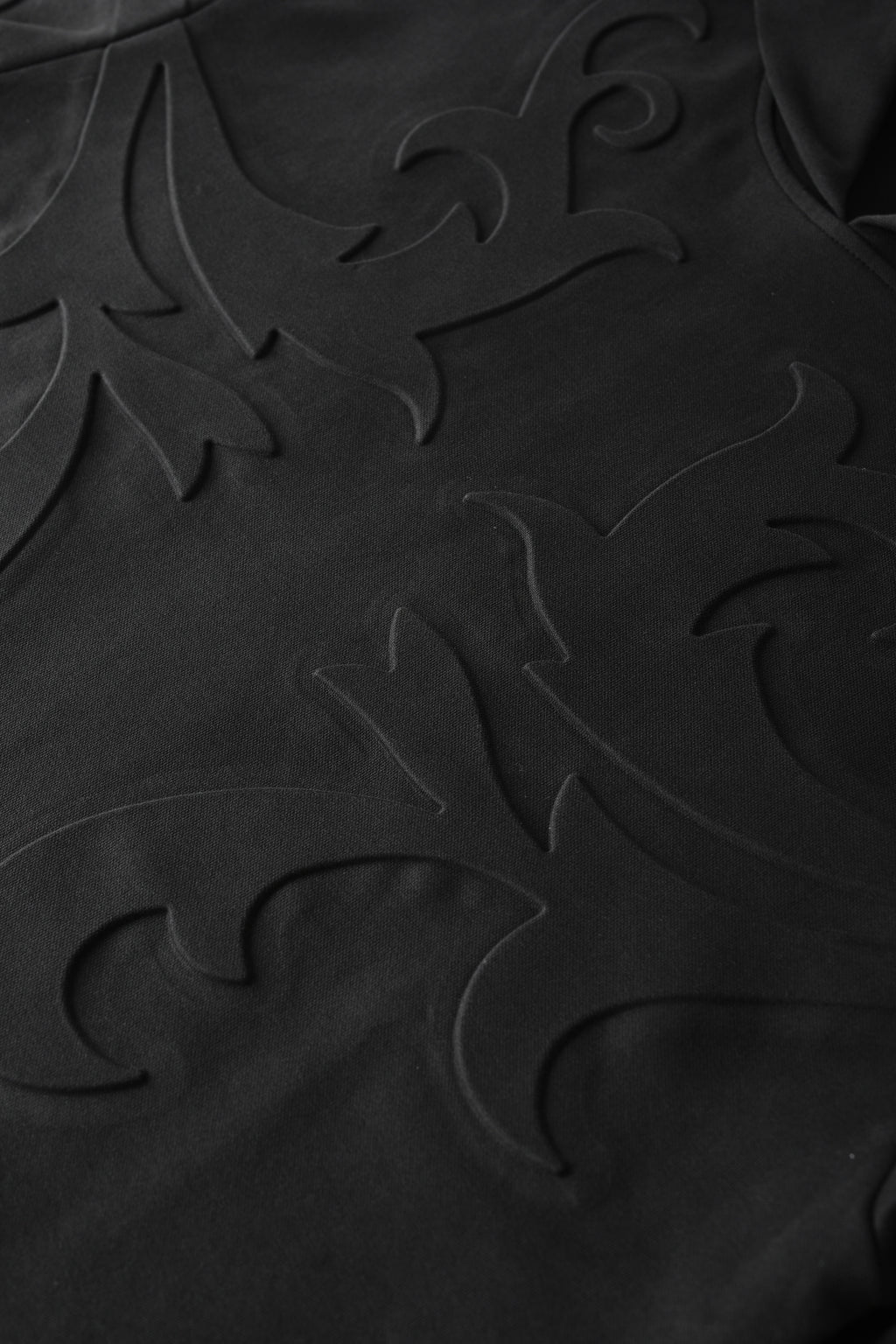 3D Flower Relief Hoodie BLK