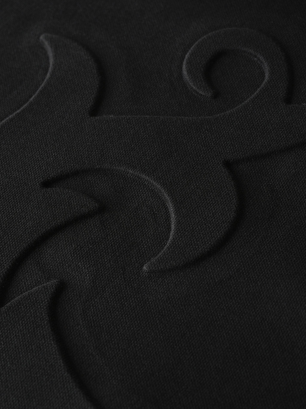 3D Flower Relief Hoodie BLK